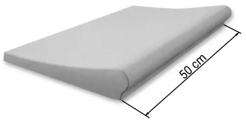 Bordo piscina Rossena DRITTO 50 x 31,5 cm - Grigio Cemento