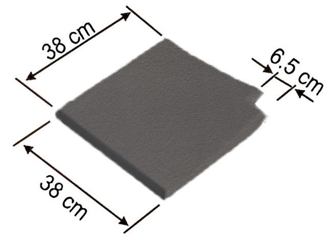 Bordo piscina Rossena antracite angolo retto