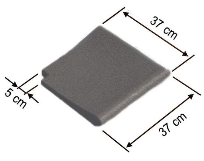 Bordo piscina Rossena antracite angolo rovescio