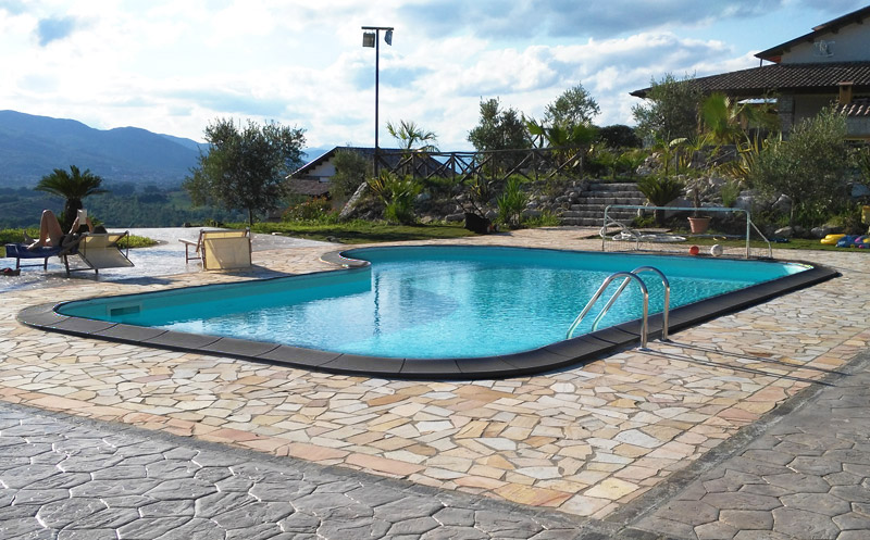 Bordo Rossena antracite per piscina 