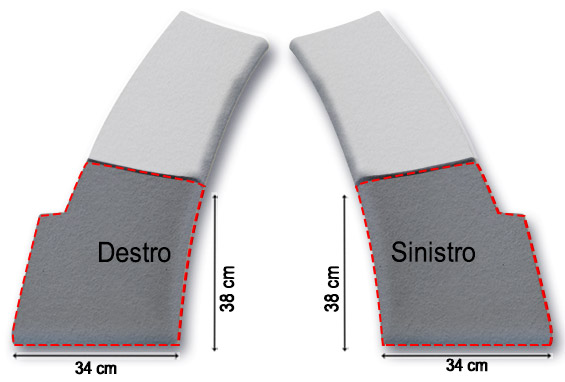Bordo piscina Rossena antracite scala romana