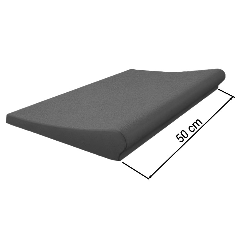 Bordo piscina Rossena antracite dritto