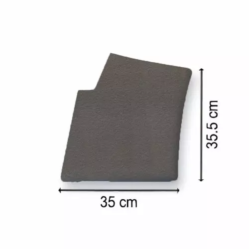 Bordo piscina Rossena ANGOLO SINISTRO SCALA ROMANA 35 x 35.5 cm - Antracite