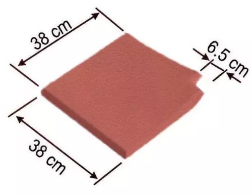 Bordo piscina Rossena ANGOLO RETTO 38 x 38 cm - Cotto