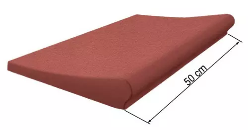 Bordo piscina Rossena DRITTO 50 x 31,5 cm - Cotto