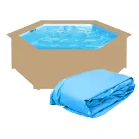 Liner di ricambio azzurro per piscine in legno NORTHWOOD ottagonali ed esagonali, varie misure