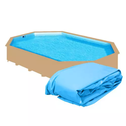 Liner di ricambio azzurro per piscine in legno NORTHWOOD ottagonali allungate, varie misure