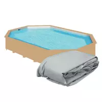 Liner di ricambio grigio per piscine in legno NORTHWOOD ottagonali allungate, varie misure