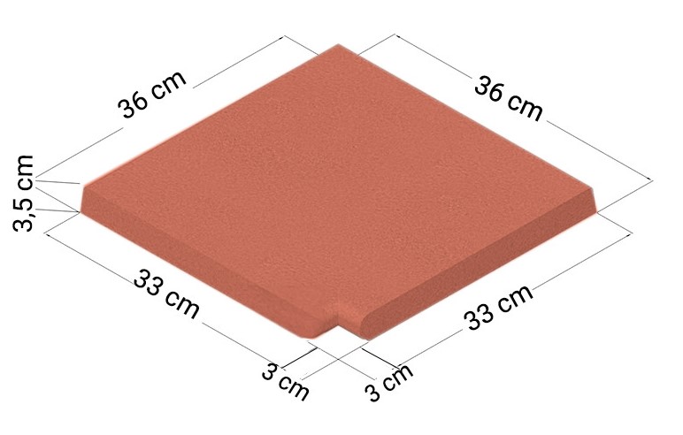 Bordo piscina cotto Bianello ANGOLO RETTO