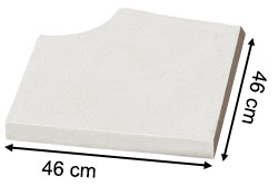 Bordo piscina Granitus BIANCO Angolo retto curvo