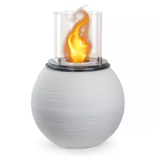 Braciere a bioetanolo BOTTICELLI 3,2 kW : Braciere da giardino BOTTICELLI - Bianco perla