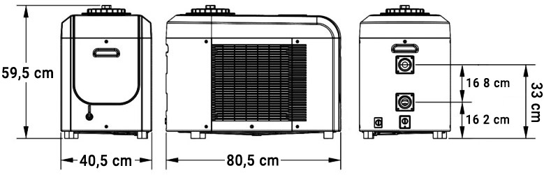 Dimensioni Pompa di calore Poolican