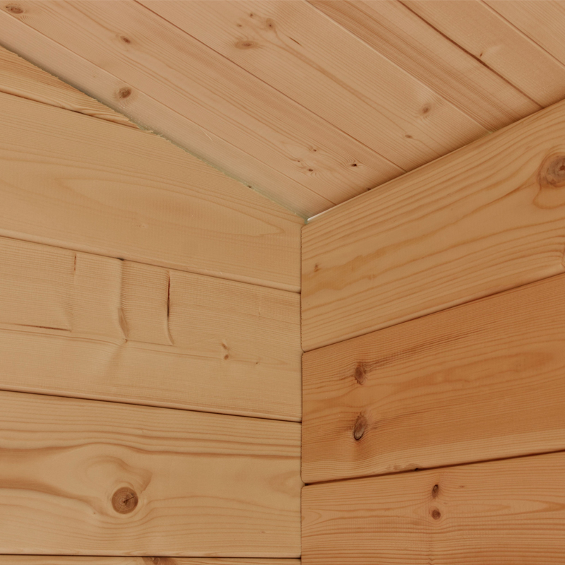 Dettaglio casetta in legno da giardino Dettaglio casetta in legno da giardino