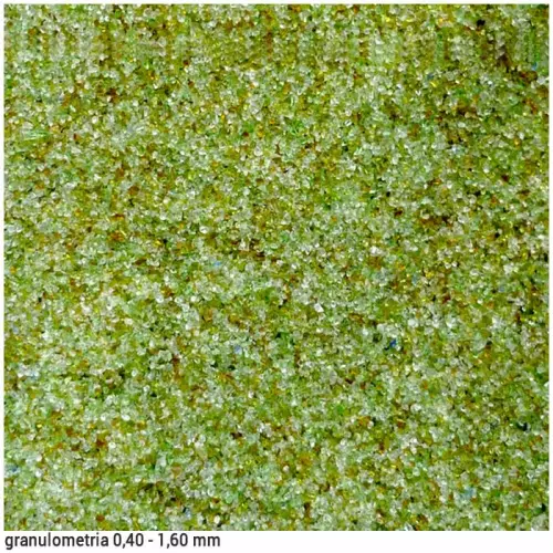 25 kg Vetro filtrante - granulometria 0,40 - 1,60 mm