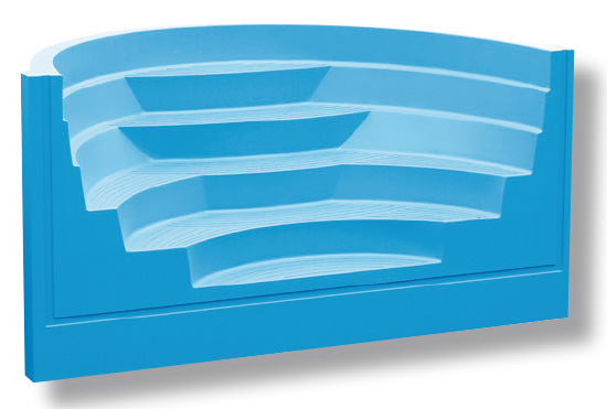 Scala romana in vetroresina monoblocco