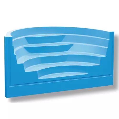 Scala Romana per piscina TRANSAT h 1,50 m con 5 scalini per posa su liner