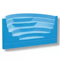 Scala Romana per piscina TRANSAT h 1,50 m con 5 scalini per posa su liner