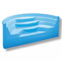 Scala Romana per piscina TRANSAT h 1,20 m con 4 scalini per posa su liner