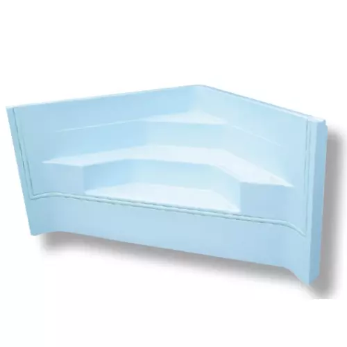 Scala interna ad angolo per piscina ANGLE, h 1,20 m con 3 scalini per posa su liner