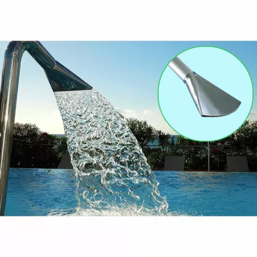 Cannone piscina ITHAKA Inox 316 lucido con bocchetta Piatta