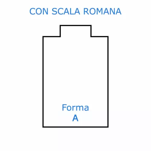 Copertura isotermica Hydro Cover 350 gr/m² - Forma Rettangolare con scala romana SUPERIORE 25 m²