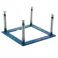 Base di fissaggio a pavimento per blocchi di partenza