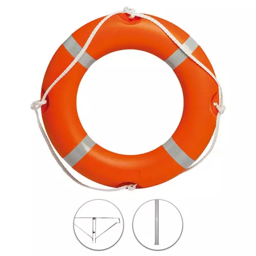 Salvagente per piscine pubbliche con supporto e palo