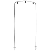 Doccia a tunnel ARCADE 35 in acciaio, con 1 arco a 3 o 5 soffioni