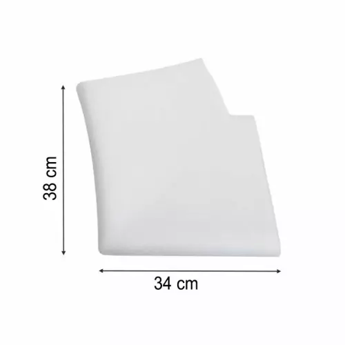 Bordo ANGOLO DESTRO SCALA ROMANA 34 x 38 cm Bianco liscio per piscina