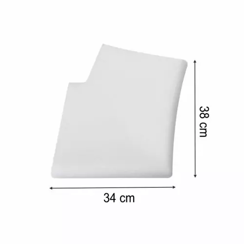 Bordo ANGOLO SINISTRO SCALA ROMANA 34 x 38 cm Bianco liscio per piscina