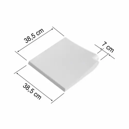 Bordo ANGOLO RETTO 38,5 x 38,5 cm Bianco liscio per piscina