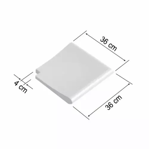 Bordo ANGOLO ROVESCIO 36 x 36 cm Bianco liscio per piscina
