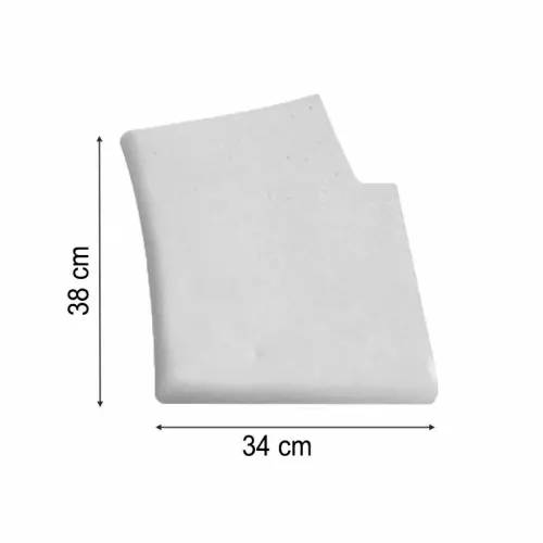 Bordo ANGOLO DESTRO SCALA ROMANA 34 x 38 cm Bianco sabbiato antiscivolo per piscina