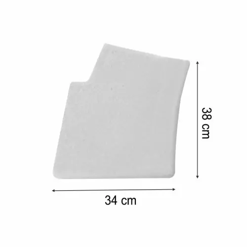 Bordo ANGOLO SINISTRO SCALA ROMANA 34 x 38 cm Bianco sabbiato antiscivolo per piscina