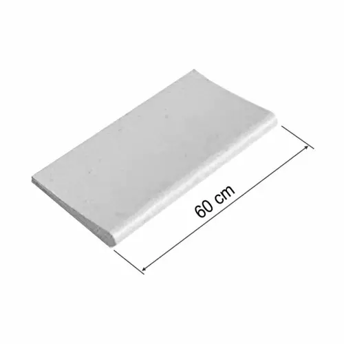 Bordo DRITTO 60 x 31,5 cm Bianco sabbiato antiscivolo per piscina