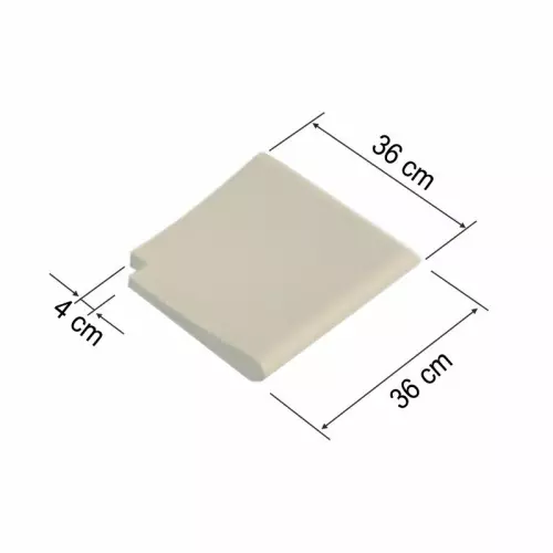 Bordo ANGOLO ROVESCIO 36 x 36 cm Champagne liscio per piscina