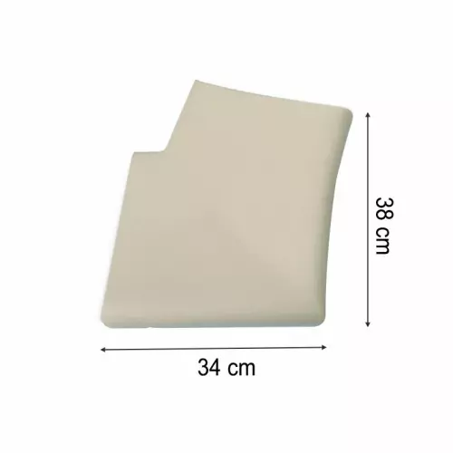 Bordo ANGOLO SINISTRO SCALA ROMANA 34 x 38 cm Champagne liscio per piscina