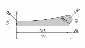 Bordo piscina sagomato CHAMPAGNE SABBIATO antiscivolo