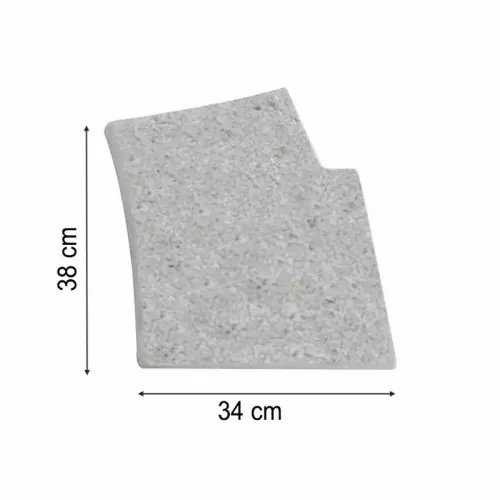 Bordo ANGOLO DESTRO SCALA ROMANA 34 x 38 cm Grigio sabbiato antiscivolo per piscina