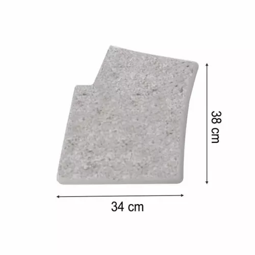 Bordo ANGOLO SINISTRO SCALA ROMANA 34 x 38 cm Grigio sabbiato antiscivolo per piscina