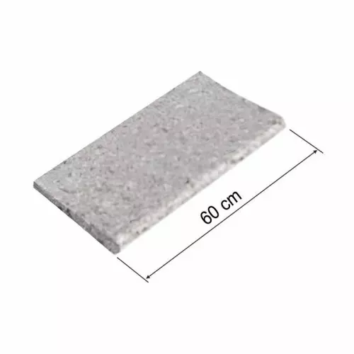 Bordo DRITTO 60 x 31,5 cm Grigio sabbiato antiscivolo per piscina