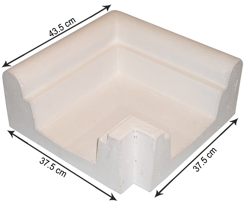 Bordo Laguna Bianco sabbiato antiscivolo angolo rovescio