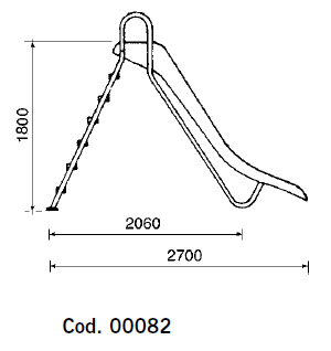 Scivolo Toboga per piscina Dritto 