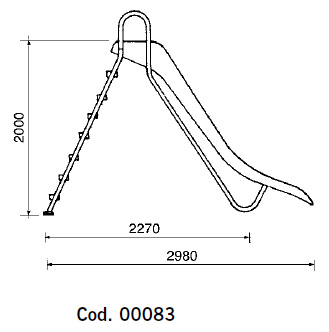 Scivolo Toboga per piscina Dritto