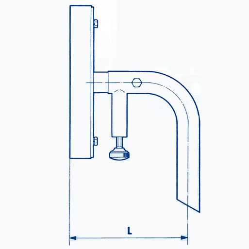Supporto per pannello di virata piscina